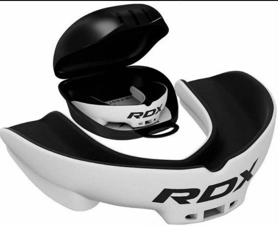 Фото Капа RDX Junior 1-челюст. Single бел/черн. (бокс) GGS-3GWJ