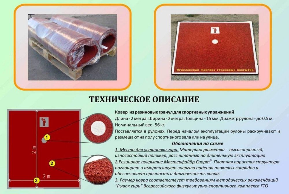 Фотографии Площадка для подъема гири и выполнения норматива ГТО Рывок гири  Pioner A12494
