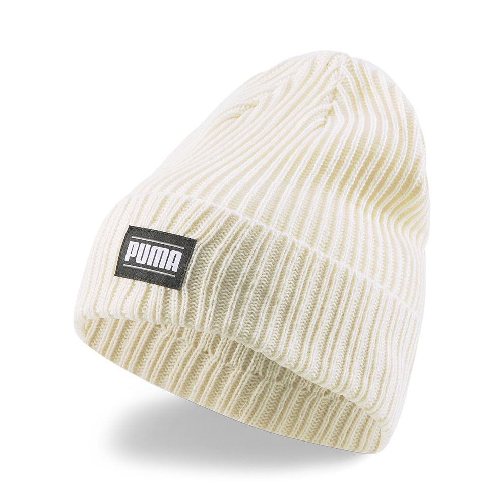 Шапка спортивная зимняя PUMA Ribbed Classic Cuff Beanie, 02403804, белый