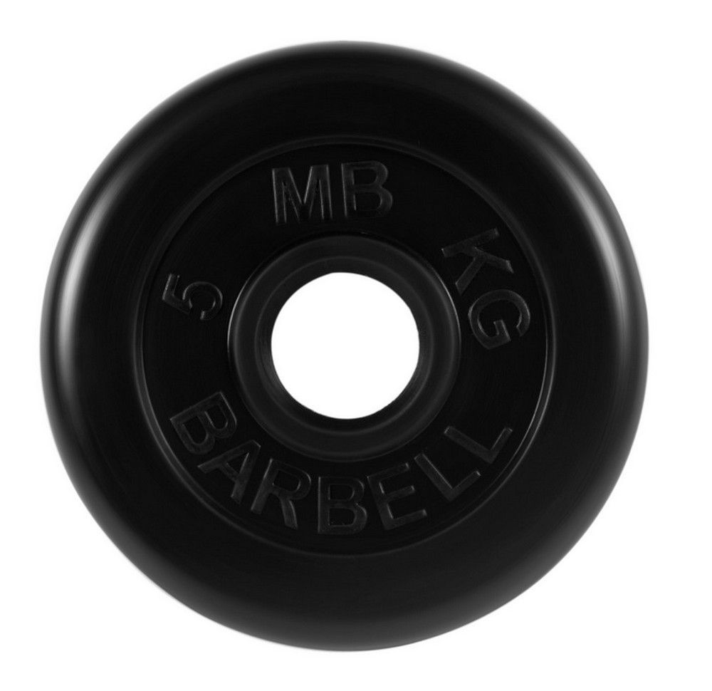 Фото Диск обрезиненный d51мм MB Barbell MB-PltB51-5 5кг черный
