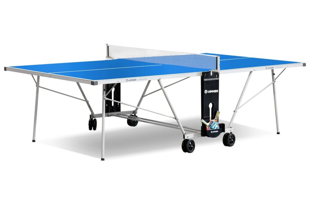 Фото Теннисный стол всепогодный "Winner S-600 Outdoor" (в комплекте сетка, 2 ракетки, 3 шарика)
