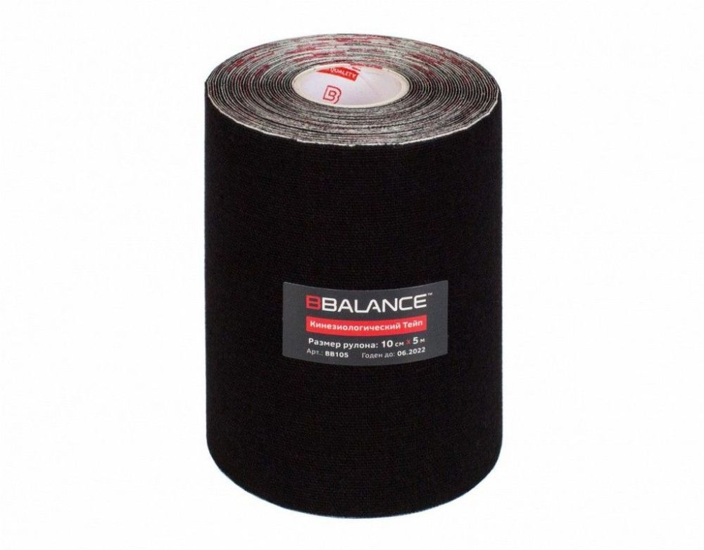 Фото Кинезио тейп широкий BBalance 10x500 см Черный