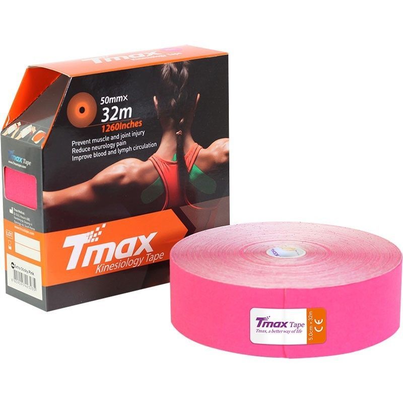Фотографии Тейп кинезиологический Tmax 32m Extra Sticky Pink 5 см x 32 м 423235 розовый