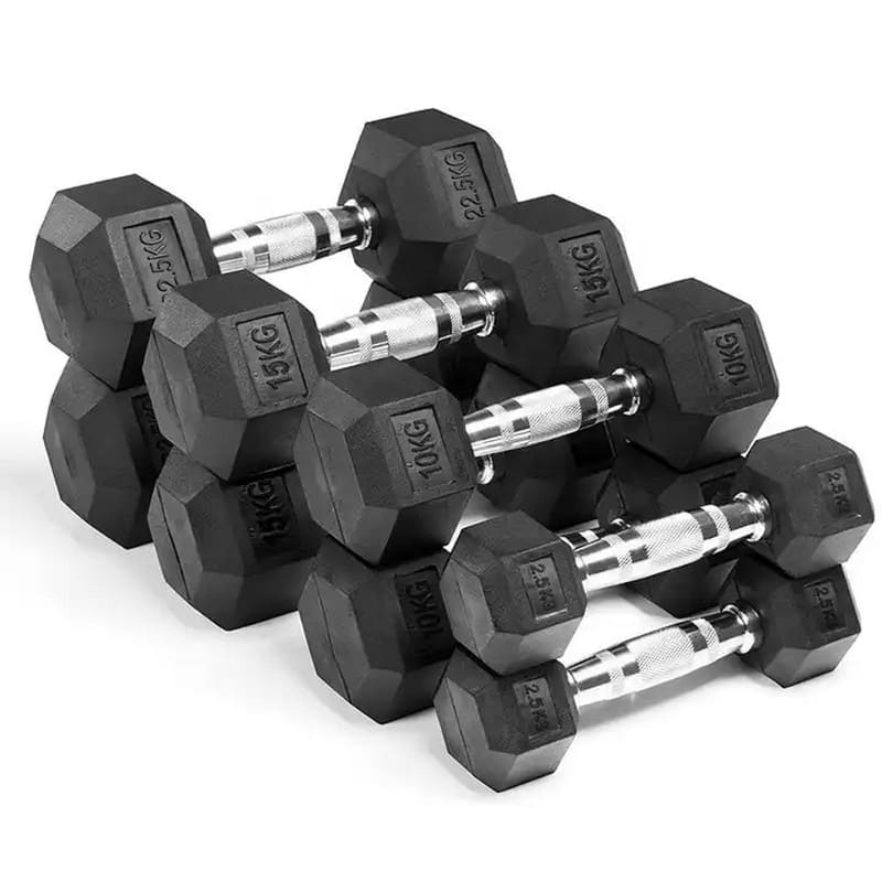 Фото Гантельный ряд от 1 до 10 кг (10 пар) шаг 1 кг Gymmaster ANA-101