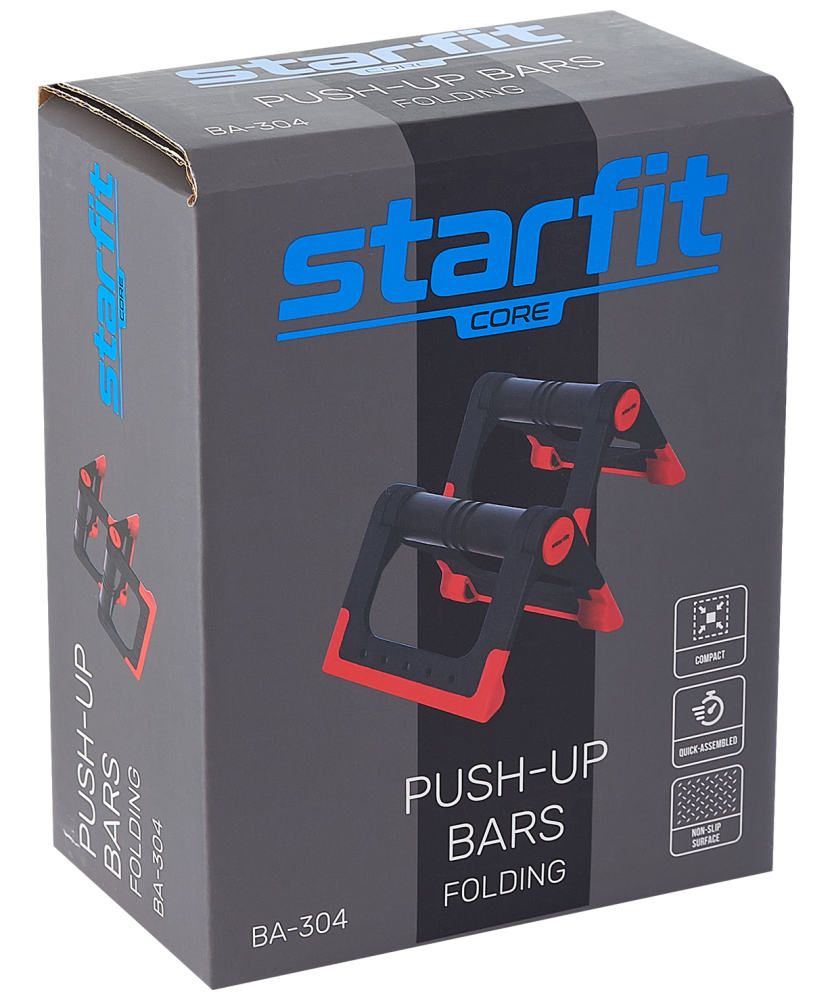 Фотографии Упоры для отжиманий складные BA-304 черный/красный