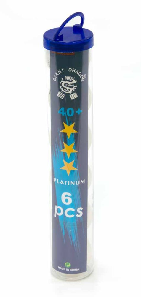 Фото Мячи Dragon Training Platinum 3* New (6 шт, бел.) в тубусе