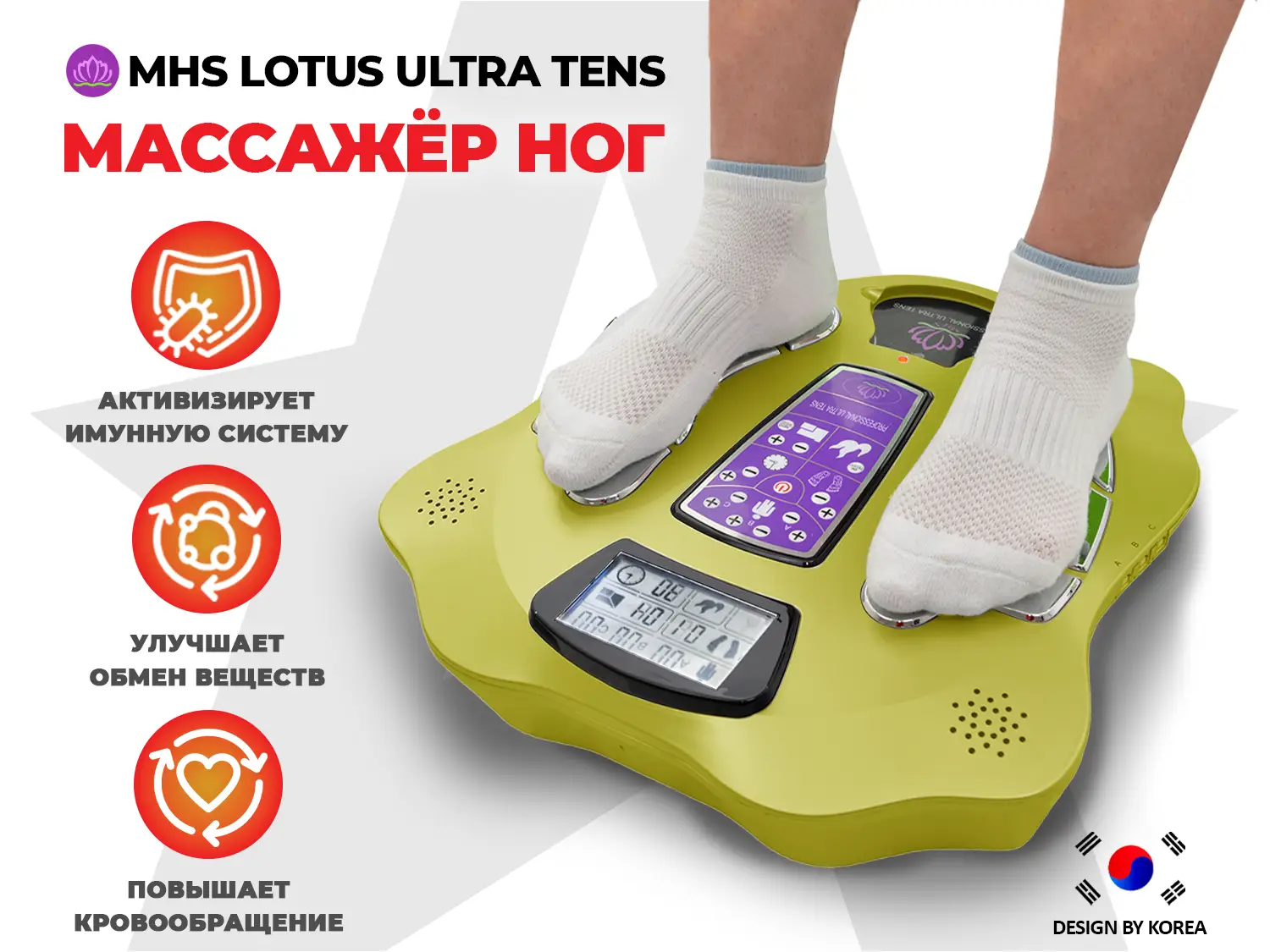 Фото Массажер ног Lotus Ultra Tens YS-005-HB Золотой