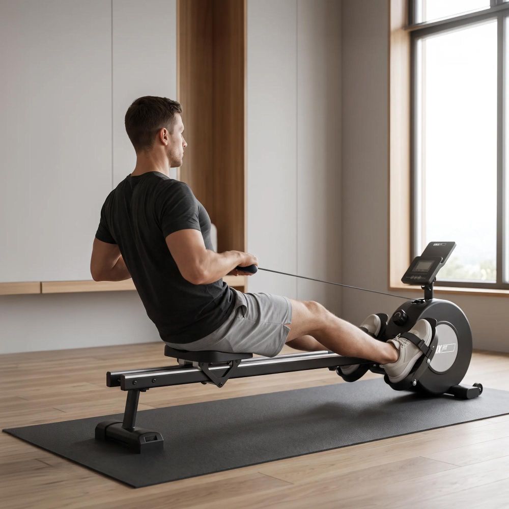 Фото Гребной тренажер UNIX Fit механическая нагрузка / Techno Rower 360