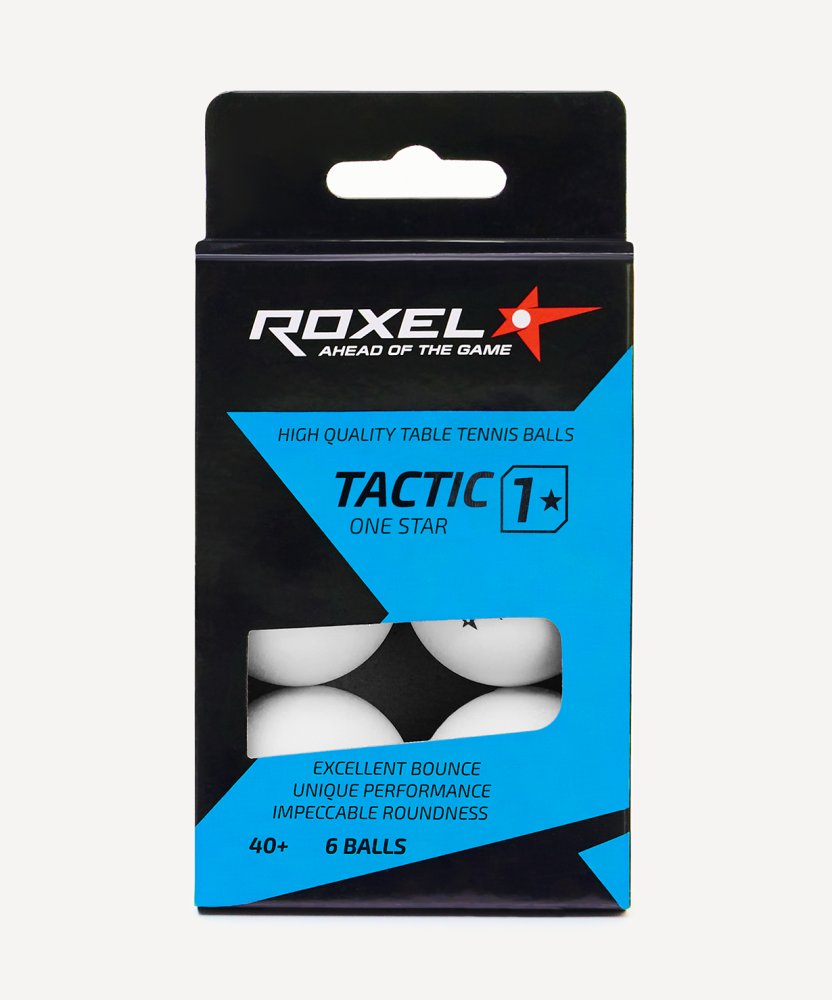 Фото Мяч для настольного тенниса 1* Tactic, белый, 6 шт.