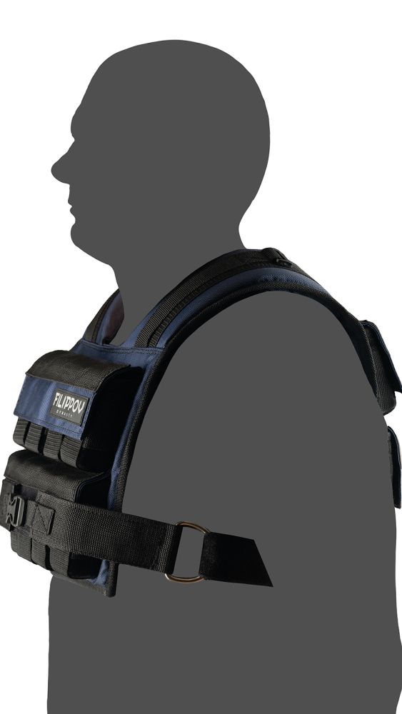 Жилет-утяжелитель Hard Training FILIPPOV 18кг (синий) 17 кг