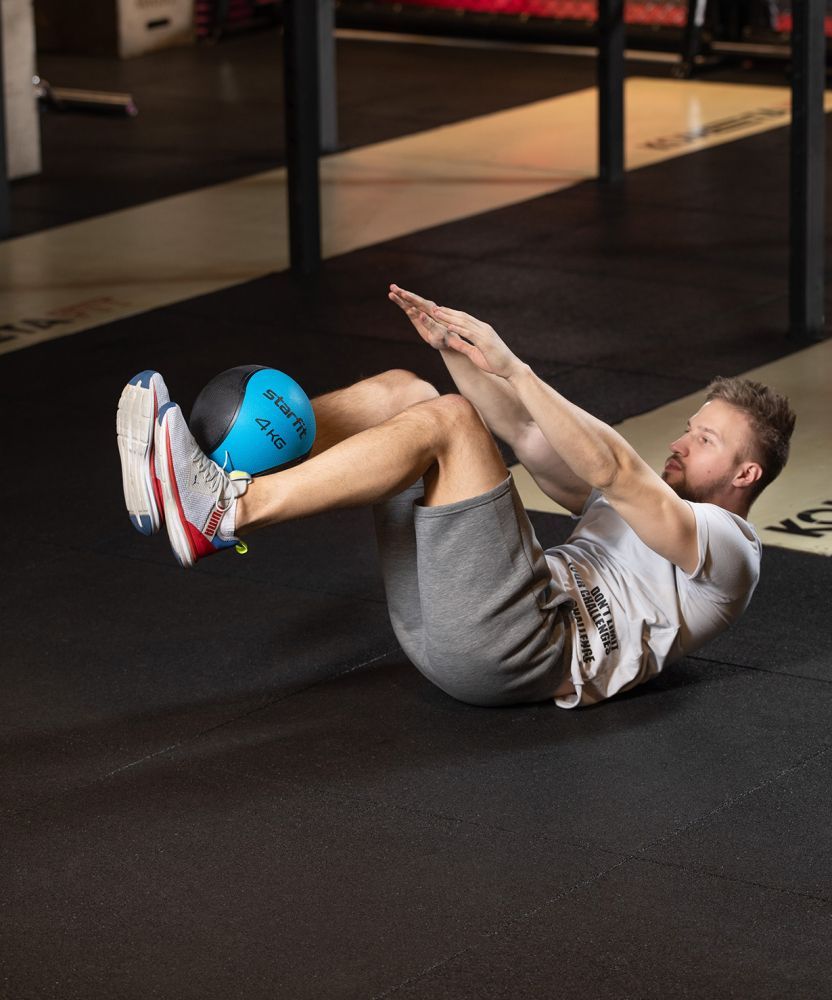 Фотографии Медбол высокой плотности GB-702, 4 кг, синий