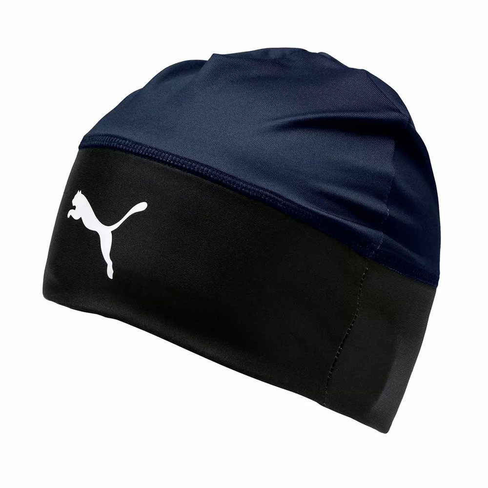 Шапка спортивная PUMA LIGA Beanie, 02235505, черно-синяя