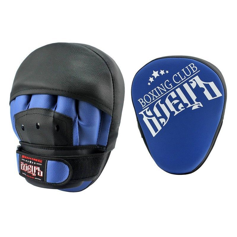 Фотографии Лапы боксерские гнутые Боецъ 111 сине-черные