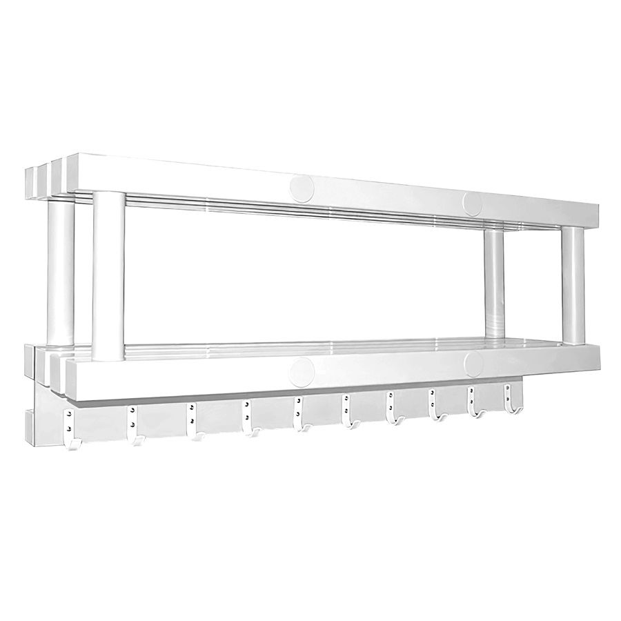 Фотографии Полка навесная с крючками (10) для полотенец