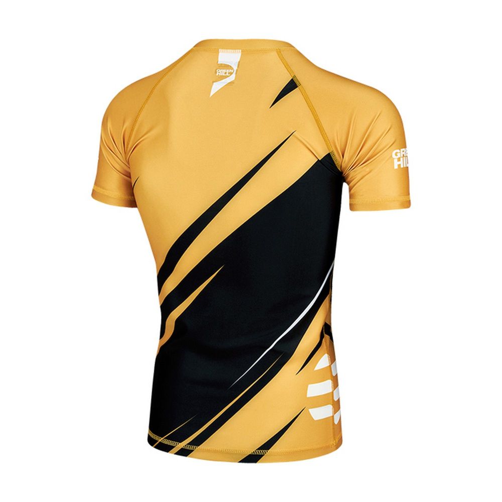 Фотографии Рашгард Green Hill Rash Guard IMMAF approved RGI-4021 черно-золотой
