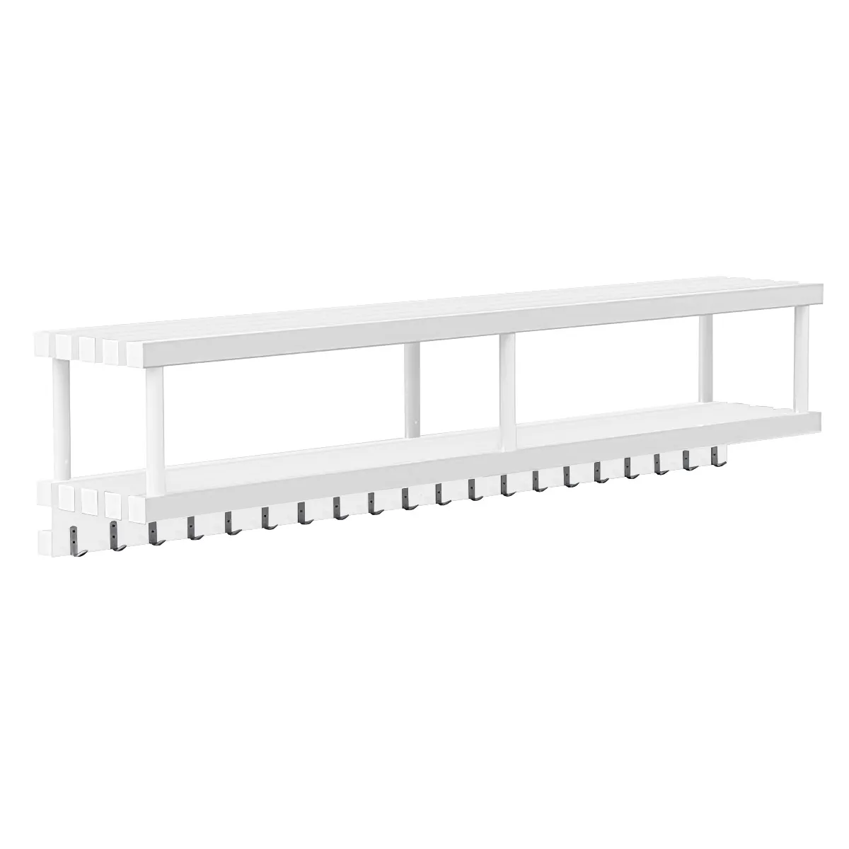 Фотографии Полка навесная с крючками (20) для полотенец