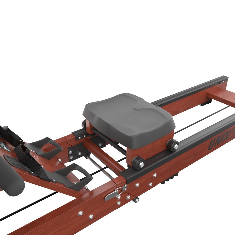 Гребной тренажер UNIX Fit тёмное дерево / Wood Rower Dark