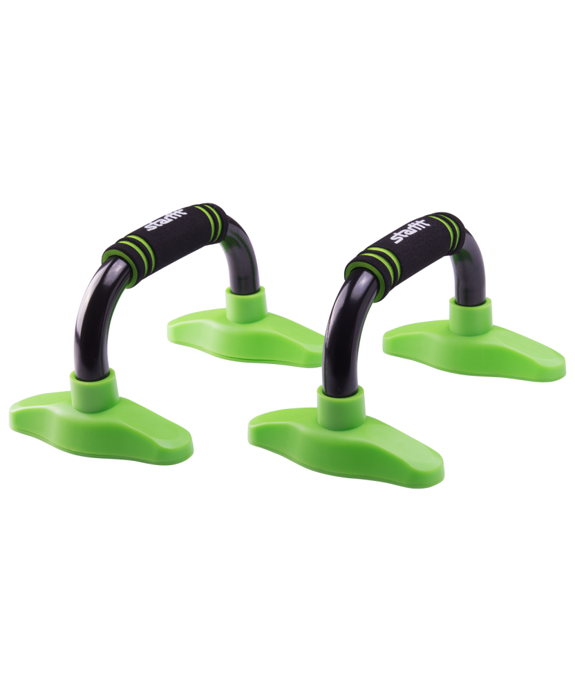 Фото Упоры для отжиманий «Классические» BA-302, черный/зеленый