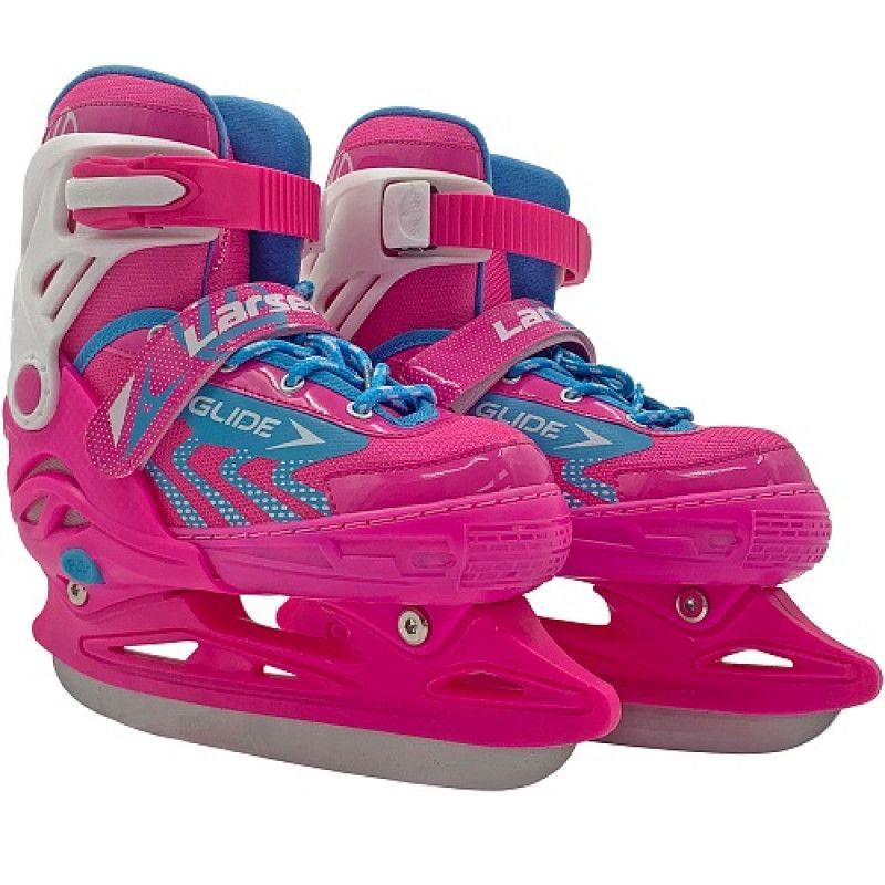 Фотографии Коньки ледовые раздвижные Larsen Glide Pink\White