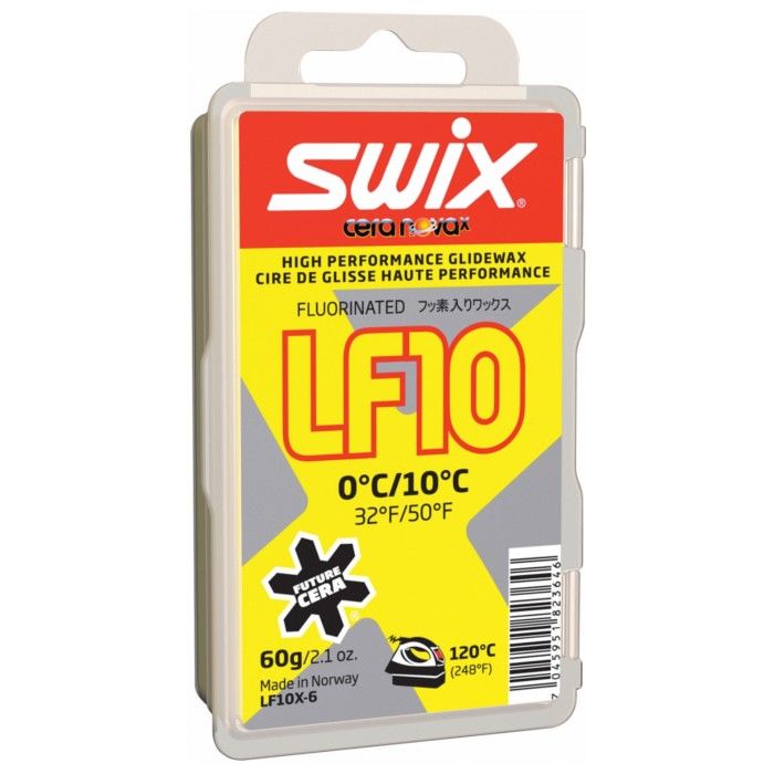 Фото Парафин низкофтористый Swix LF10X-6 Yellow (0°С +10°С) 60 г
