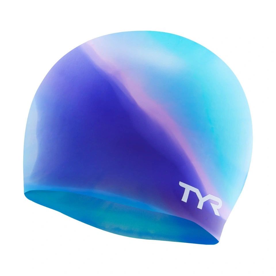 Фото Шапочка для плавания TYR Multi Silicone Cap, LCSM-545, сине-голубой