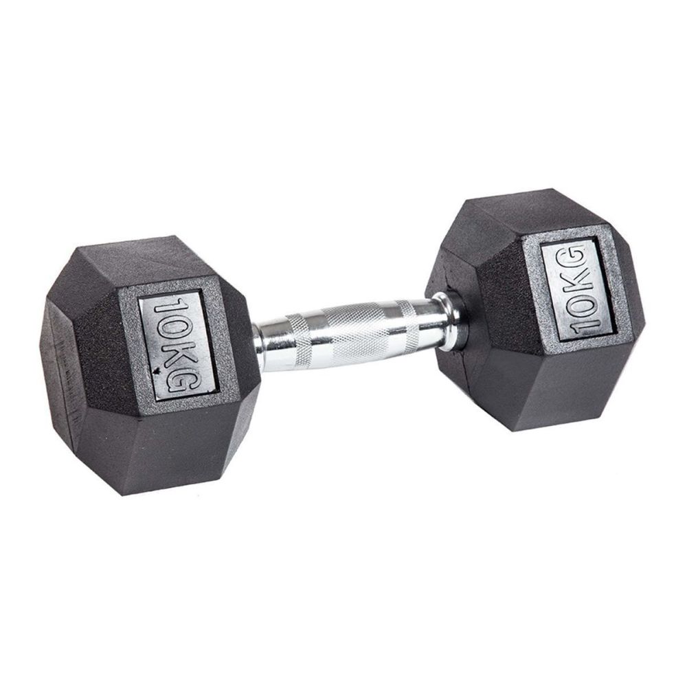 Фото Гантель гексагональная обрезиненная PROFI-FIT 10 кг