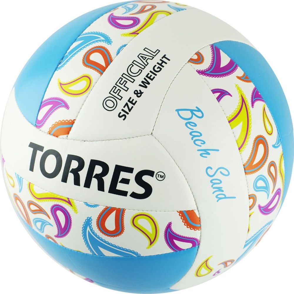 Фото Мяч для пляжного волейбола TORRES Beach Sand Blue V32095B, размер 5