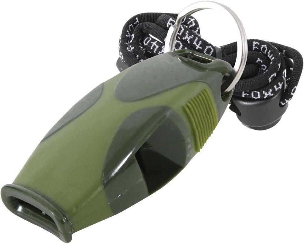 Фото Свисток FOX 40 Sharx судейский, на шнурке (хаки) Sportex E42067