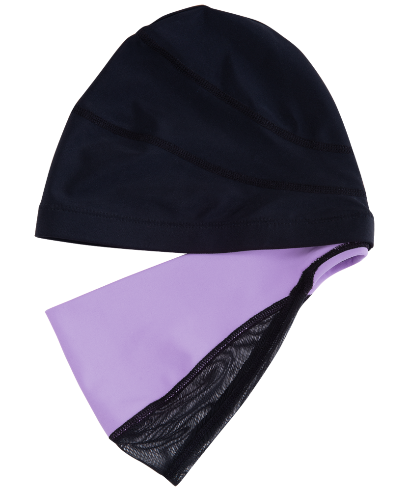 Фотографии Шапочка для плавания Duplo Black/Lilac, полиамид, для длинных волос