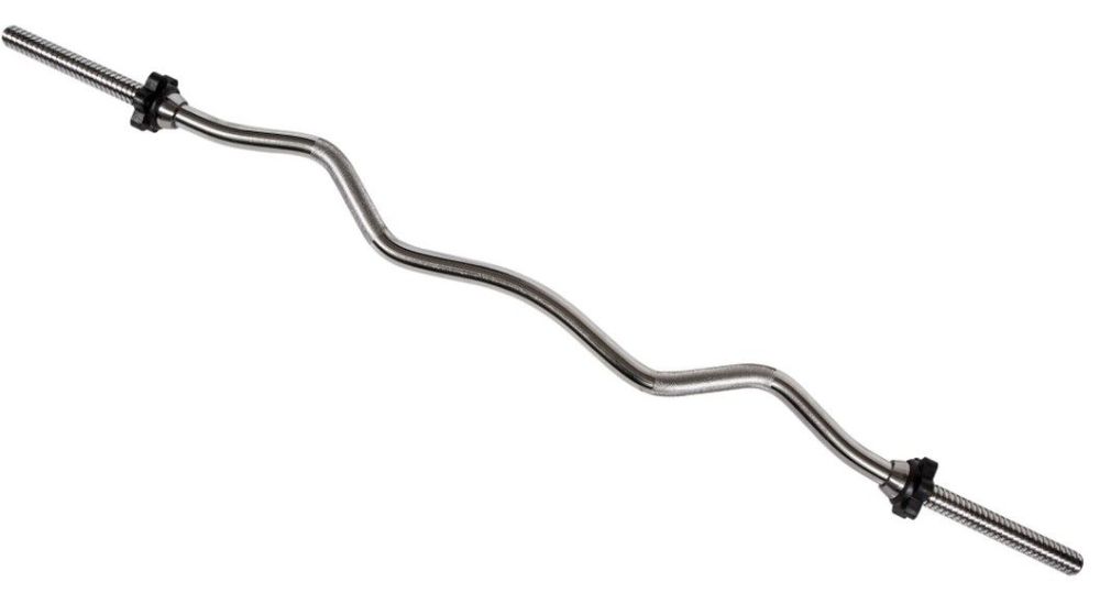 Гриф MB Barbell W-образный D25мм замок гайка Вэйдера MB-BarM25-WB