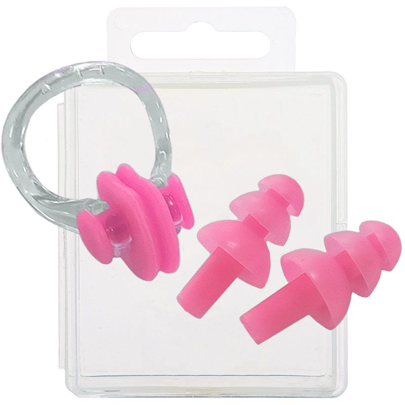 Фотографии Набор для плавания, беруши, зажим для носа Sportex E36878 розовый