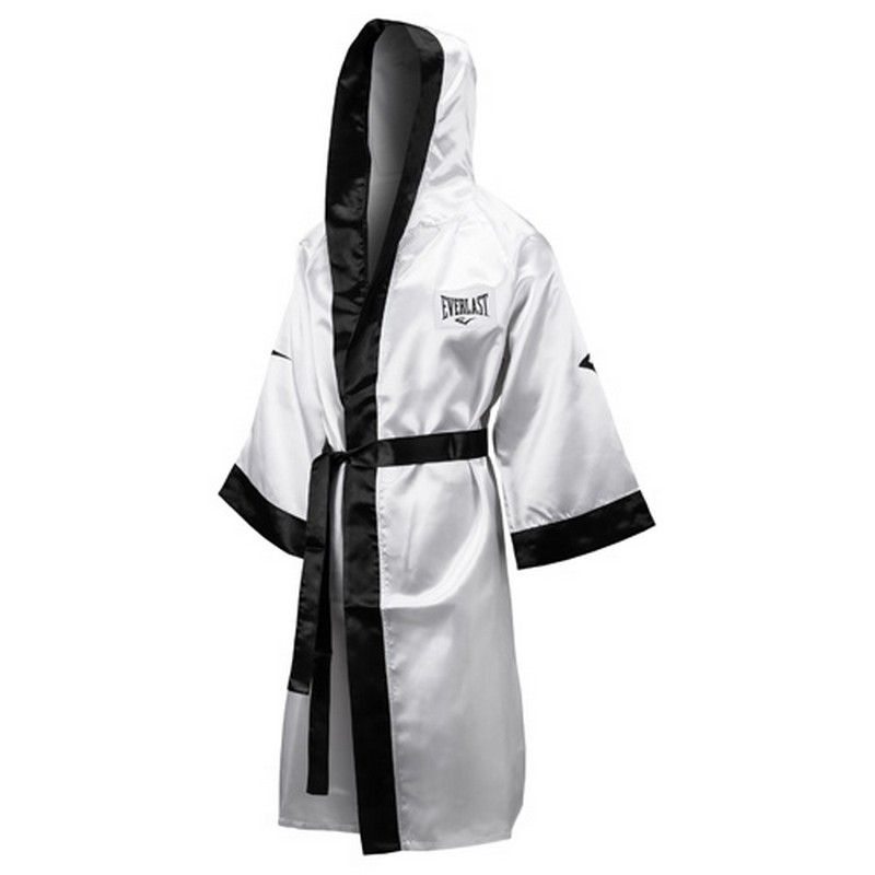 Фото Халат с капюшоном Everlast 4387H WH/BK бело-черный