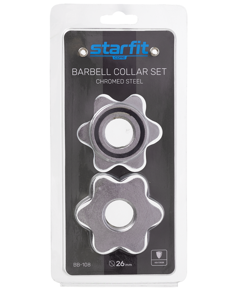 Фотографии Замки для грифа BB-108, d=26 мм, металлические, хромированный, 2 шт