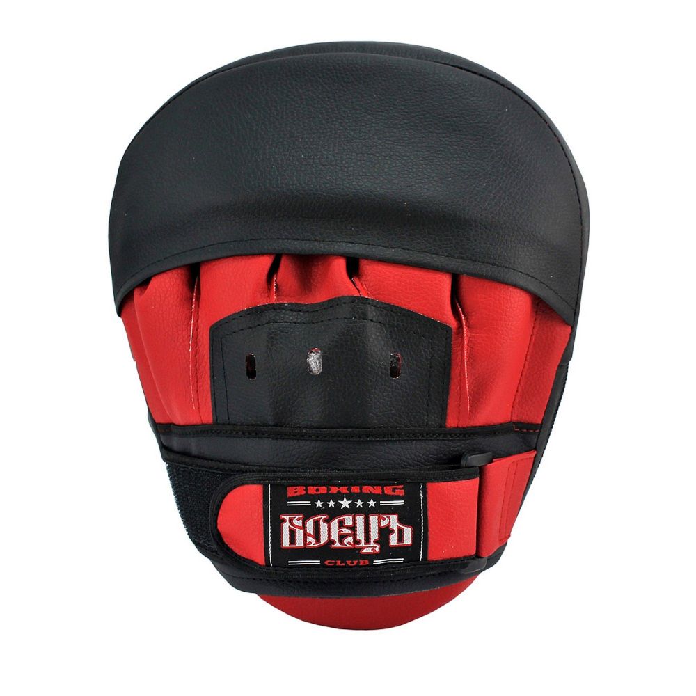 Фотографии Лапы боксерские гнутые Боецъ 111 черный-красный