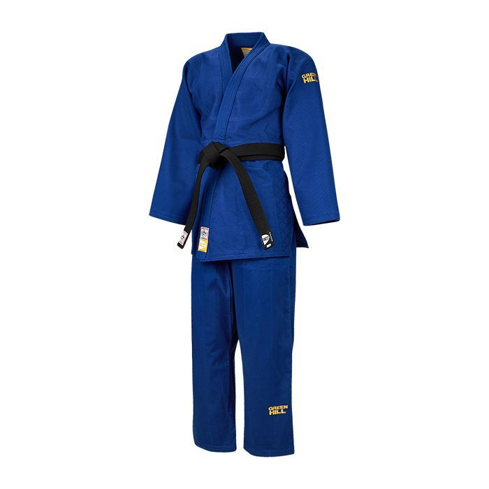 Фотографии Кимоно дзюдо Green Hill Professional gold IJF approved JSPT-10362, синее