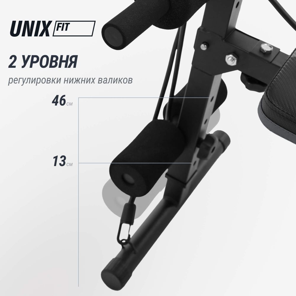 Скамья для пресса UNIX Fit для подъема корпуса / Sit-up 140