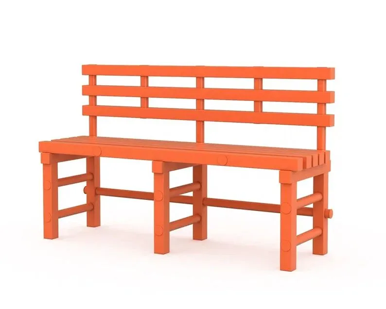 Фото Скамья со спинкой