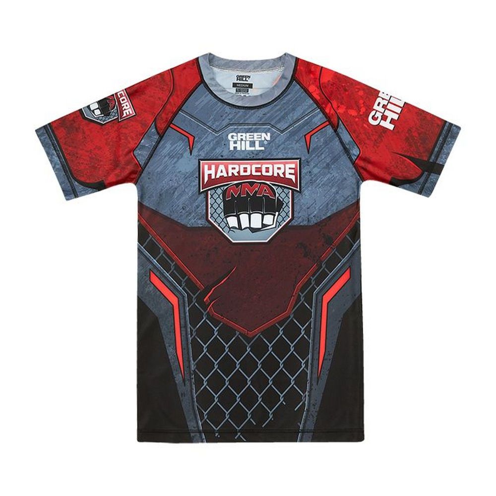 Фотографии Рашгард Green Hill Rash Guard Hardcore RGI-10569 черно-красный