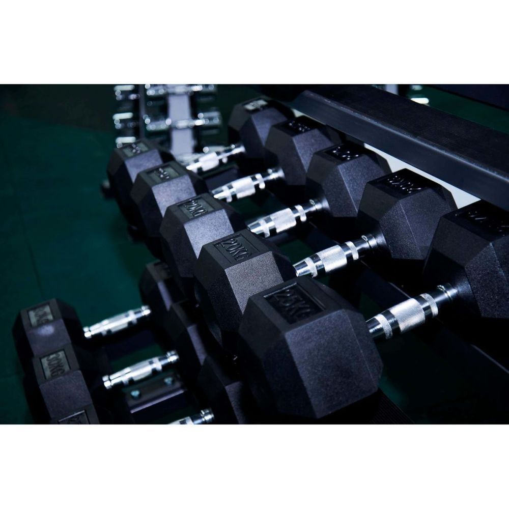 Гантель гексагональная обрезиненная PROFI-FIT  4 кг