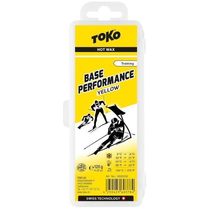 Фото Парафин углеводородный TOKO Base Performance yellow (0°С -6°С) 120 г.