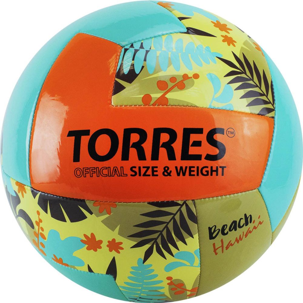 Фото Мяч для пляжного волейбола TORRES Hawaii V32075B, размер 5