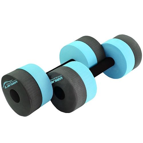 Фотографии Аквагантель сильной сопротивляемости Larsen AquaFitness YP-27C графит\бирюза (2шт)
