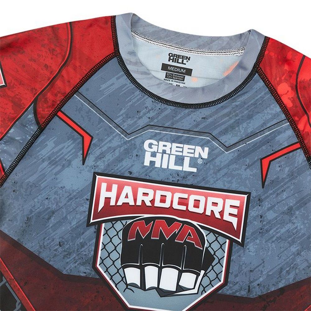Фотографии Рашгард Green Hill Rash Guard Hardcore RGI-10569 черно-красный