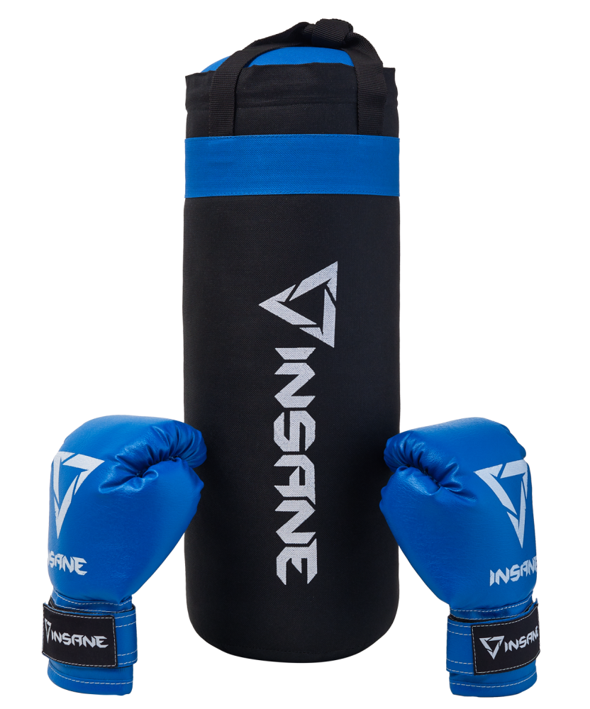 Фото Набор для бокса Fight, черный/синий, 45х20 см, 2,3 кг, 6 oz