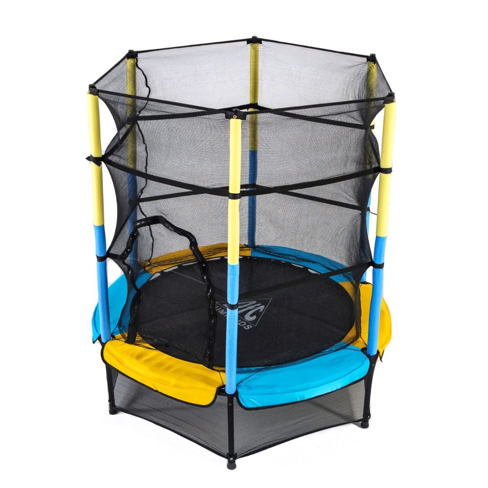 Фото Батут DFC JUMP KIDS 55" желт/син, сетка (137см)