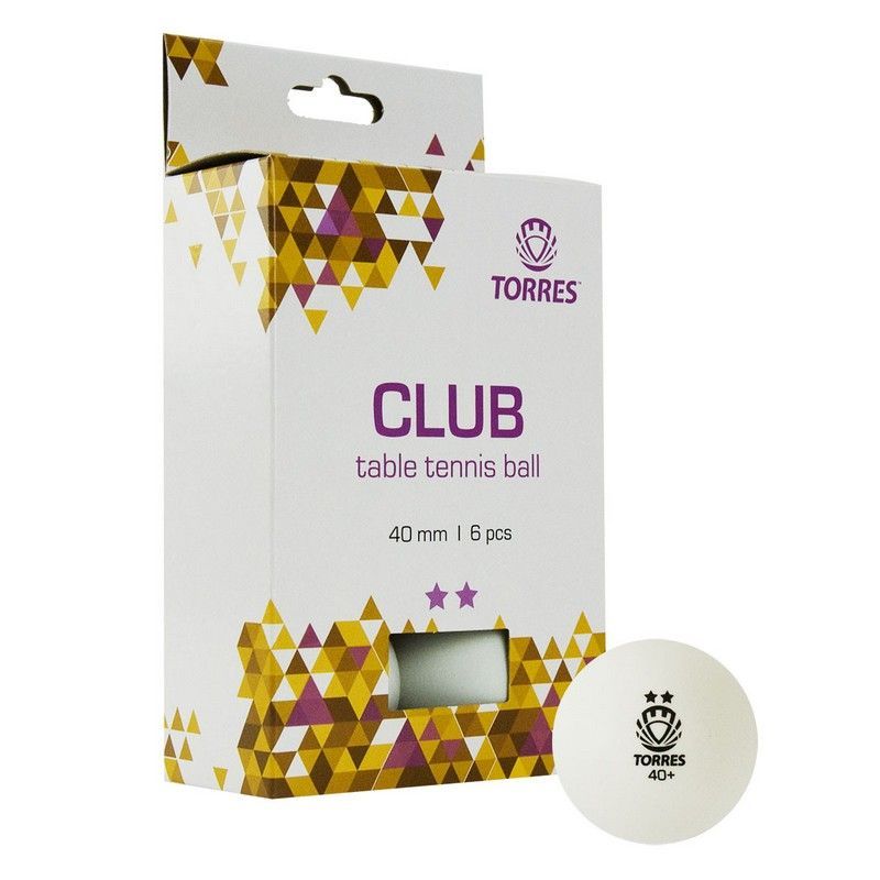 Фотографии Мяч для настольного тенниса Torres Club 2* TT21014 6 шт, белый