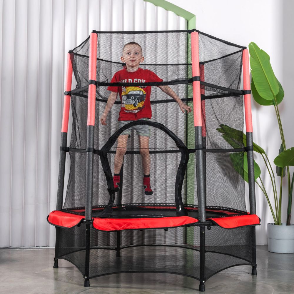 Фотографии Батут DFC JUMP KIDS 55" красн/сер, сетка (137см)