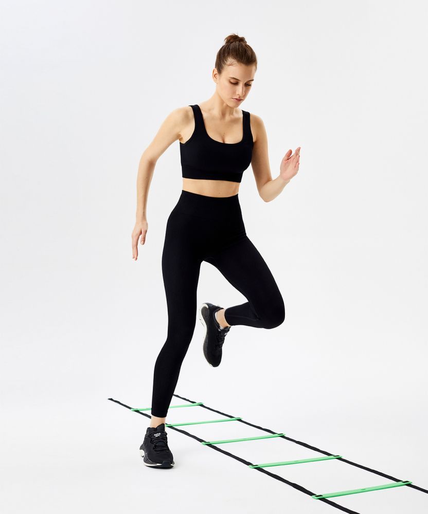 Лестница координационная STARFIT FA-601, 5,8 м, ярко-зеленый/черный