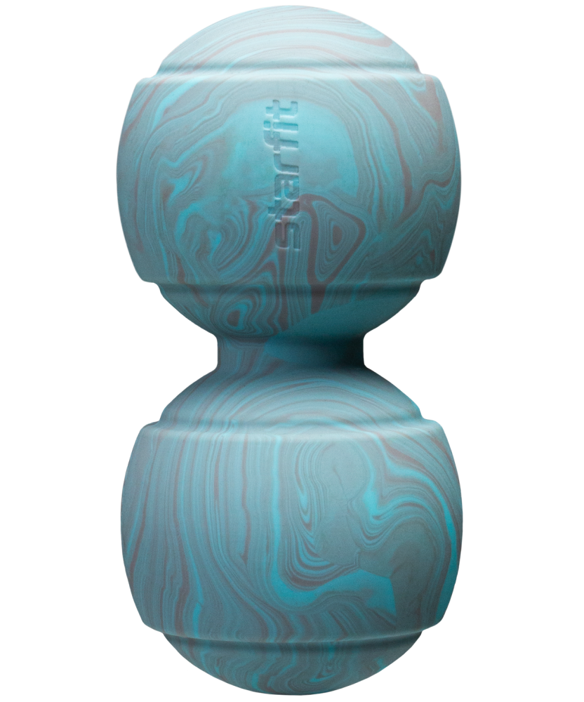 Фото Мяч для МФР RB-107, 12,5 x 6,3 см, силикагель, двойной, голубой/серый