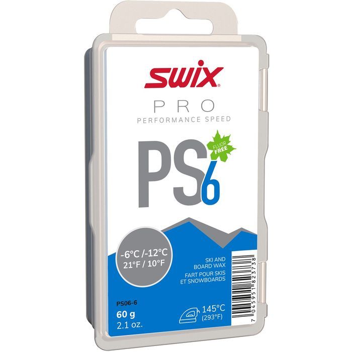 Фото Парафин углеводородный Swix PS6 Blue (-6°С -12°С) 60 г.